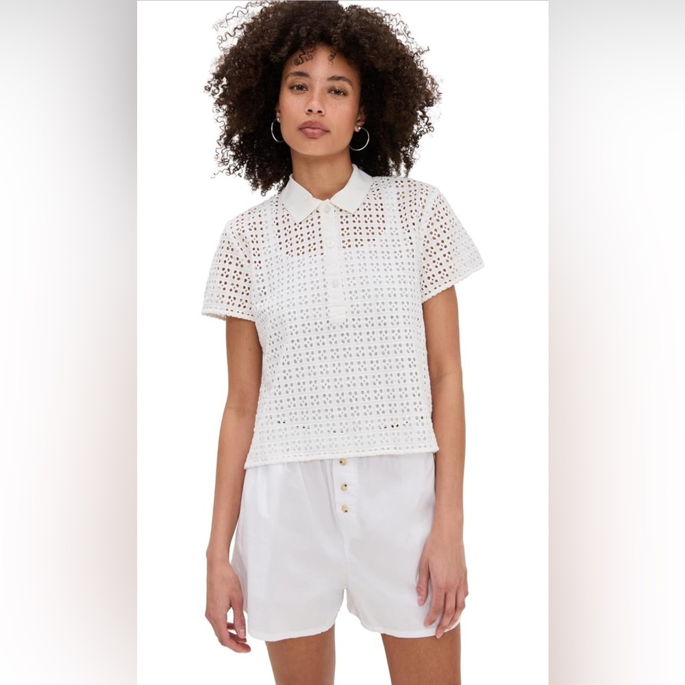 NWT Free People Free Anna Eyelet Top